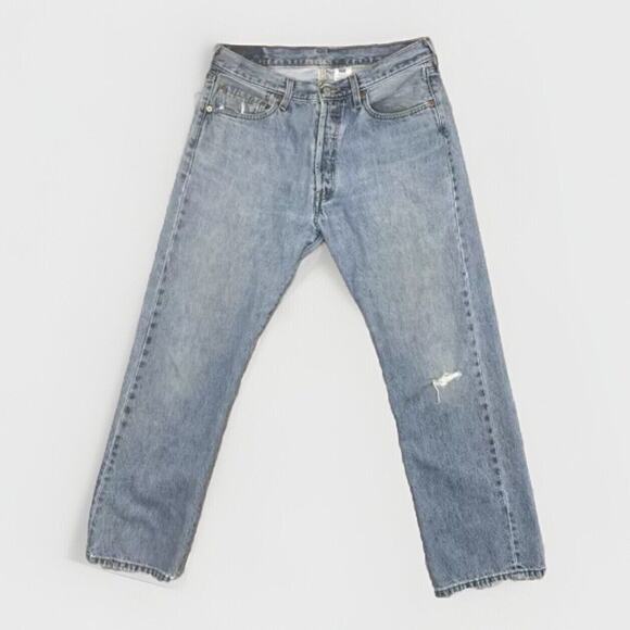 Levi’s 501 XX Vintage Jeans Men’s 34x30 Light Wash Distressed Skater Grunge Y2K - Picture 1 of 16